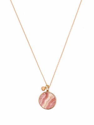 GINETTE NY 18kt yellow gold Ever rhodochrosite disc necklace