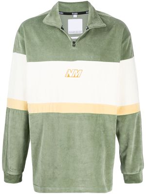 Napa By Martine Rose colour block henley sweatshirt - Green
