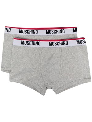 Moschino logo waistband boxer set - Grey