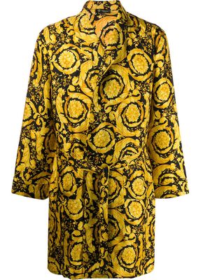Versace Barocco print dressing gown - Yellow