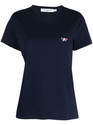 Maison Kitsuné logo-patch T-shirt - Blue