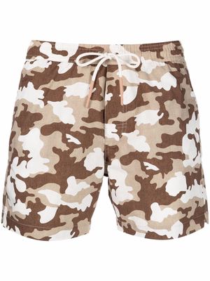 Eleventy camouflage-print swim shorts - Neutrals