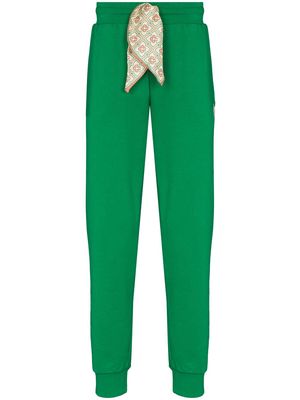 Casablanca scarf-embellished tapered track pants - Green