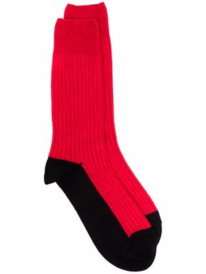 Yohji Yamamoto calf-length socks - Red