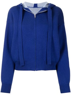 Onefifteen zip-up drawstring hoodie - Blue