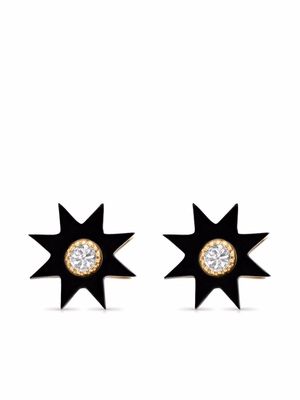 Colette 18kt yellow gold star diamond stud earrings