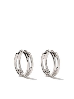Maison Dauphin 18kt white gold and diamond C3V alternate setting earrings