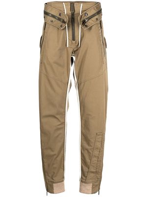 Dsquared2 zip-detail combat trousers - Green