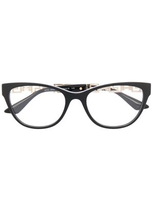 Versace Eyewear Greca cat-eye frame glasses - Black