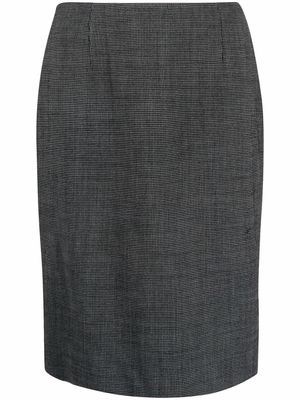 Christian Dior 2010s pre-owned high-waisted straight skirt - Black