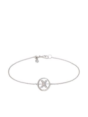 Annoushka 18kt white gold diamond Initial X bracelet - Silver