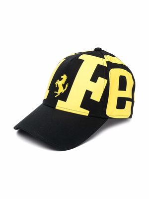 Ferrari Kids logo embroidered cap - Black