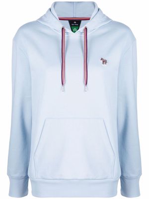 PS Paul Smith zebra-logo organic cotton hoodie - Blue