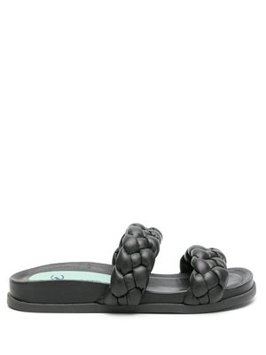 Blue Bird Shoes braided strap flat sandals - Black