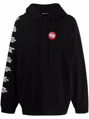 Raf Simons oversized patch-embellished hoodie - Black