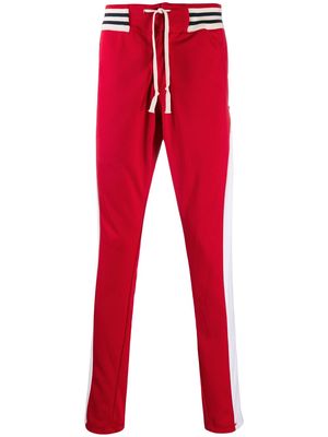 Greg Lauren panelled track pants - Red