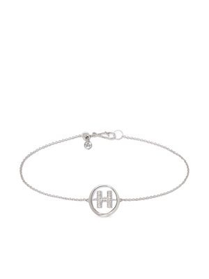 Annoushka 18kt white gold diamond Initial H bracelet - Silver