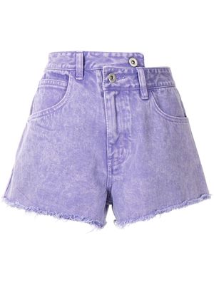 Ground Zero washed denim shorts - Purple