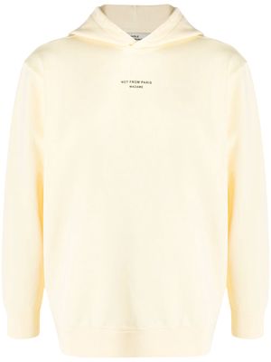 Drôle De Monsieur NFPM-print cotton hoodie - Yellow