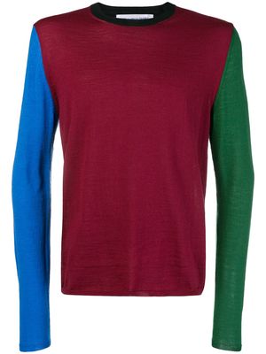 Comme Des Garçons Shirt colour-block sweater - Red