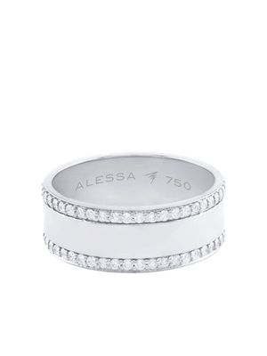 Alessa 18kt white gold diamond Spectrum Border ring - Silver