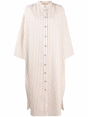Manuel Ritz stripe-print shirt dress - White