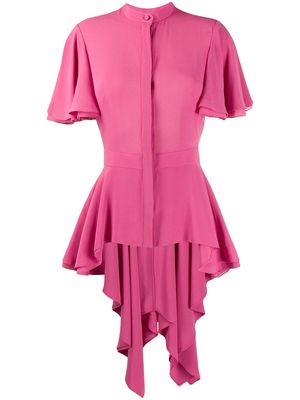 Alexander McQueen silk peplum blouse - Pink