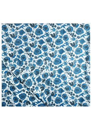 La DoubleJ Wildbird-print linen tablecloth - Blue