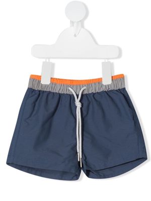 Knot colour-panelled swim shorts - Blue