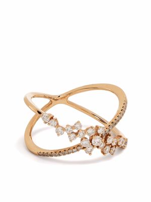 Djula 18kt rose gold Fairy Tale cross diamond ring - Pink
