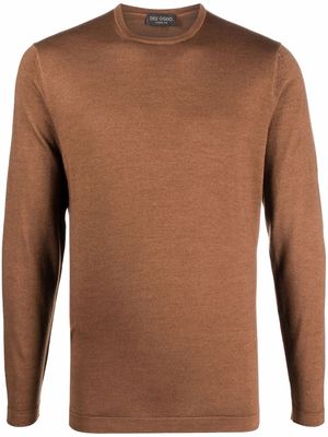Dell'oglio merino knit crew neck jumper - Brown