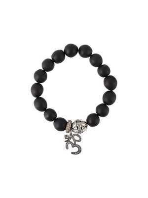 Gemco diamond charm bead bracelet - Black