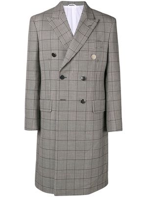 Calvin Klein 205W39nyc check double-breasted coat - Grey