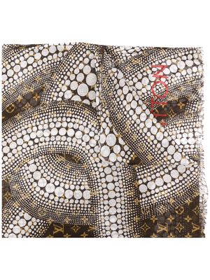Louis Vuitton x Yayoi Kusama 2012 pre-owned dot-print scarf - Brown