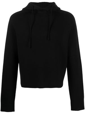 Bottega Veneta knitted drawstring hoodie - Black