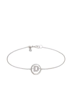 Annoushka 18kt white gold diamond Initial D bracelet - Silver