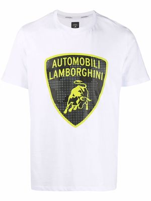 Automobili Lamborghini logo-print cotton T-shirt - White