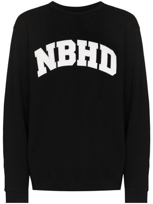 Neighborhood logo-embroidered cotton sweatshirt - Black
