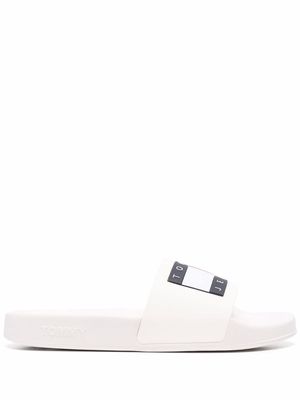 Tommy Jeans logo-print open-toe sandals - White