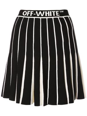 Off-White contrasting pleated skirt - Black