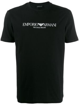 Emporio Armani logo print t-shirt - Black