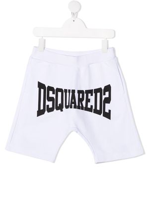 Dsquared2 Kids logo-print track shorts - White