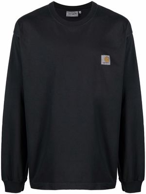 Carhartt WIP logo-patch long-sleeved T-shirt - Black