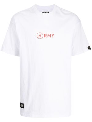 izzue Army-print T-shirt - White
