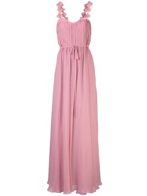 Marchesa Notte Bridesmaids floral embroidered bridesmaid gown - Pink