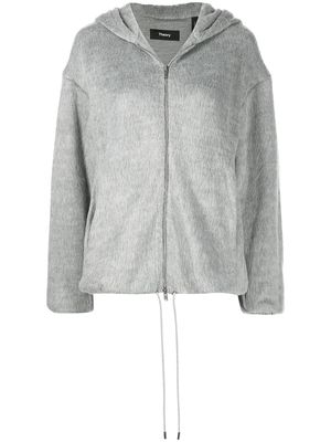 Theory oversized zip-up hoodie - Grey