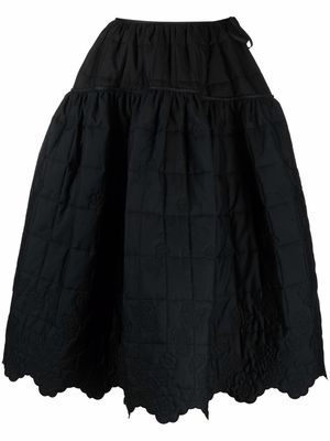 Cecilie Bahnsen Rosie quilted full skirt - Black