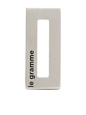 Le Gramme logo-engraved rectangle pendant - Silver