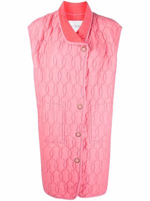 Forte Forte quilted-effect gilet - Pink