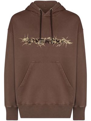 Givenchy Barbed Wire-print hoodie - Brown